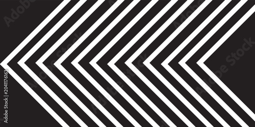 Konstfotografi Seamless pattern with striped black white diagonal inclined lines (zigzag, chevron)