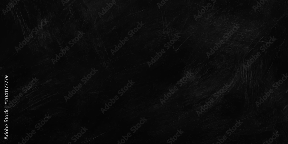 Fototapeta premium Black texture background with subtle abstract chalk brush strokes or dark concrete wall stone surface for backdrop. moody dark abstract background texture resembling chalk or charcoal smudges