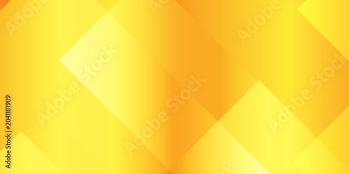 Schilderij op canvas Abstract yellow background with overlapping geometric squares and soft gradient light for modern digital designs