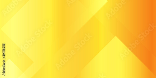 Cuadro en lienzo Abstract yellow background with overlapping geometric squares and soft gradient light for modern digital designs