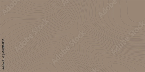 Φωτογραφία Brown topographic map background with abstract wavy contour lines for minimal graphic design and textured vector banner