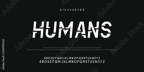 Obraz na plátně Creative modern urban alphabet font