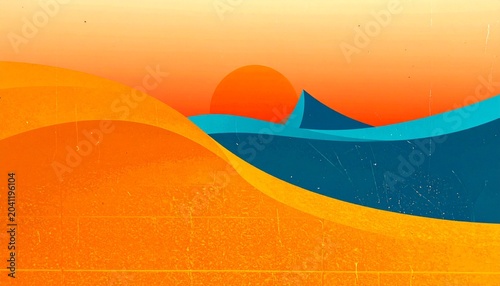 sunset on the sea