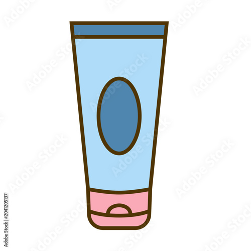 Baby Cream Lotion Tube Icon Vector Illustration for Infant Cosmetic and Skincare
