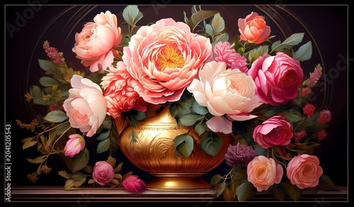 Romantische Karten Vorlage mit Blumen