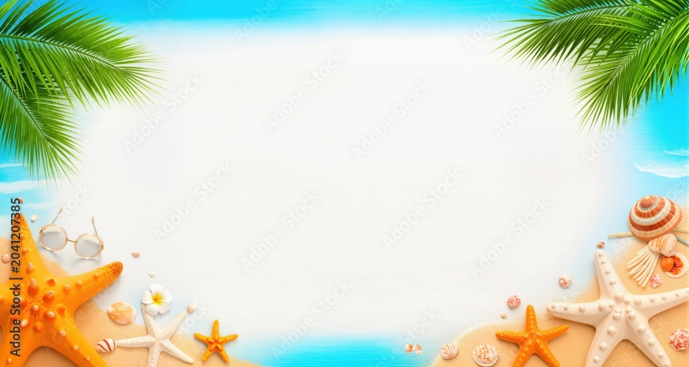 Obraz premium Table background of free space for your decoration and summer beach 