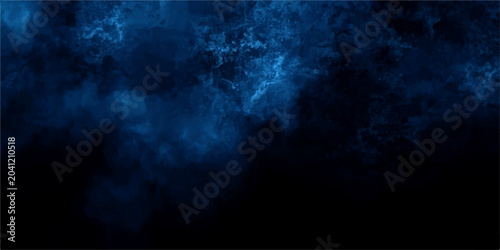 Bild auf Leinwand Abstract dark blue background with wispy smoke and a subtle bright light texture