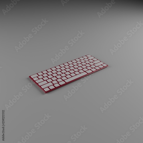 Teclado informático sin rotulación en múltiples colores