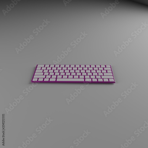 Teclado informático sin rotulación en múltiples colores