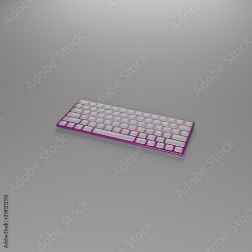 Teclado informático sin rotulación en múltiples colores