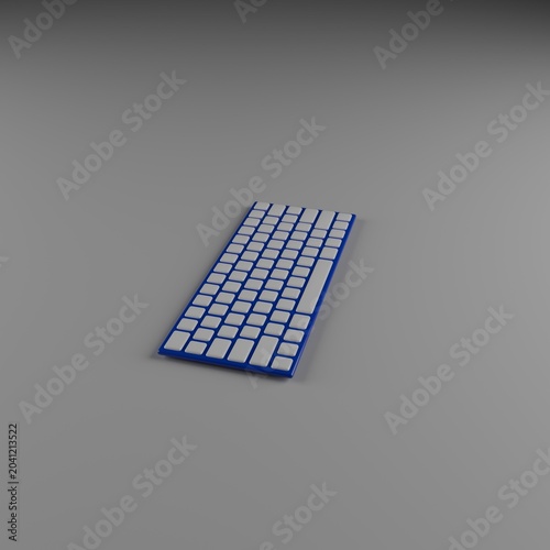 Teclado informático sin rotulación en múltiples colores