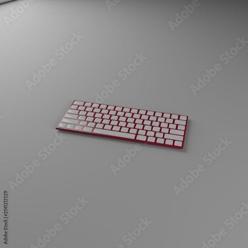 Teclado informático sin rotulación en múltiples colores