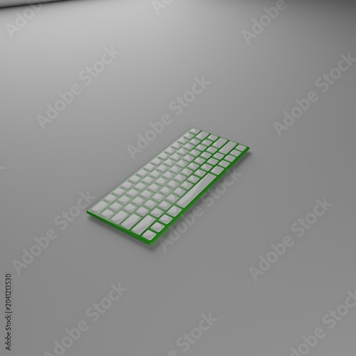 Teclado informático sin rotulación en múltiples colores
