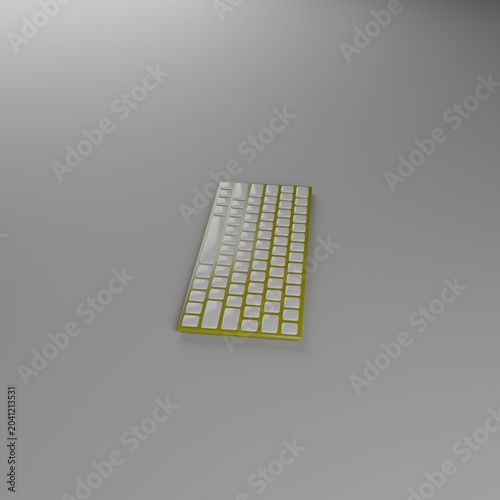 Teclado informático sin rotulación en múltiples colores