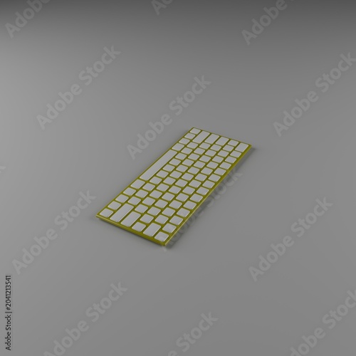 Teclado informático sin rotulación en múltiples colores