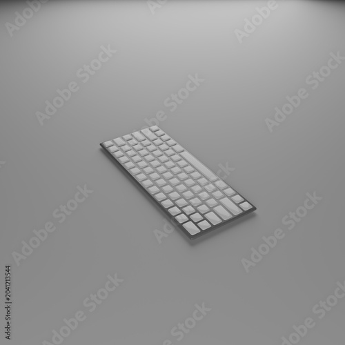 Teclado informático sin rotulación en múltiples colores