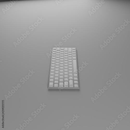 Teclado informático sin rotulación en múltiples colores