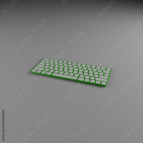 Teclado informático sin rotulación en múltiples colores