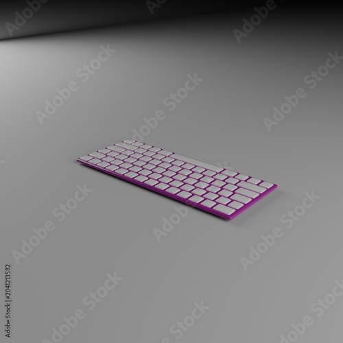 Teclado informático sin rotulación en múltiples colores