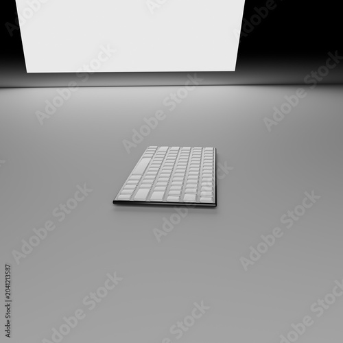 фотографія Teclado informático sin rotulación en múltiples colores