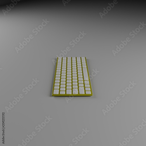 Teclado informático sin rotulación en múltiples colores