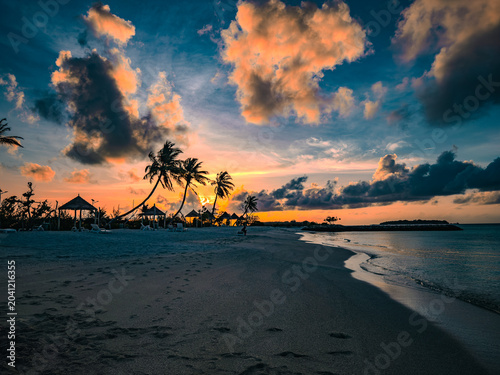 Photos Sunset in Maldives island