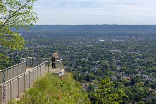 Observation Platform at Grandad Bluff Park Overlooking La Crosse Wisconsin and Mississippi River Valley