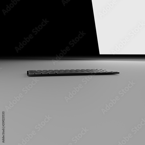 Fotografia Teclado de ordenador con las teclas traslúcidas