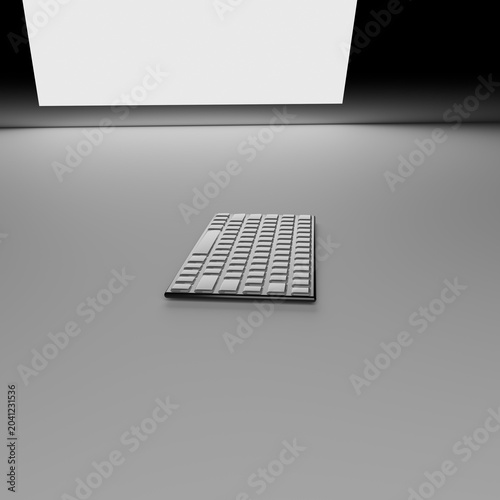 Teclado de ordenador con las teclas traslúcidas