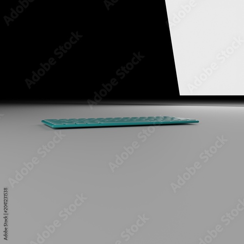 Teclado de ordenador con las teclas traslúcidas