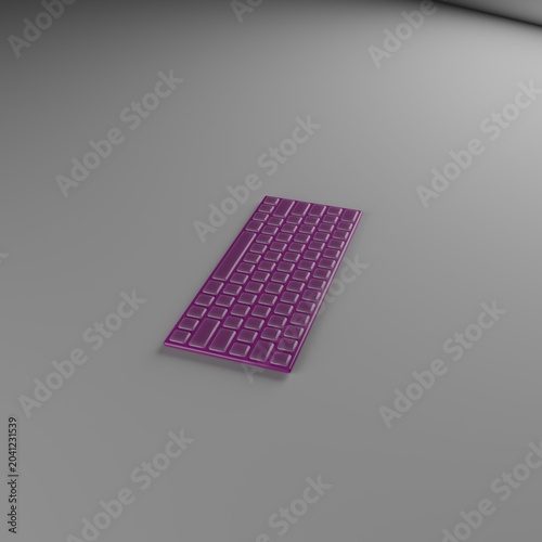 Teclado de ordenador con las teclas traslúcidas