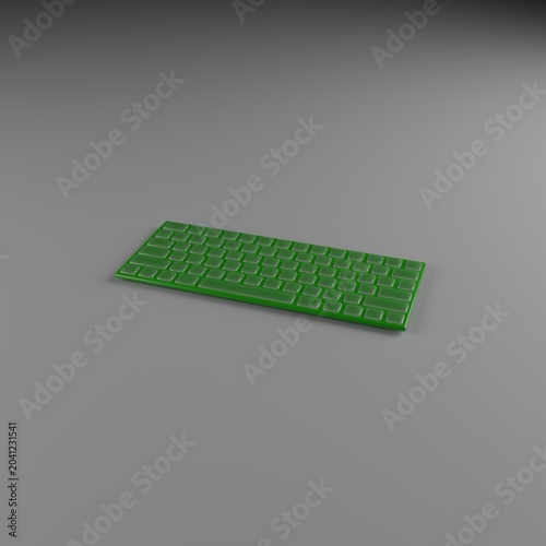 Teclado de ordenador con las teclas traslúcidas
