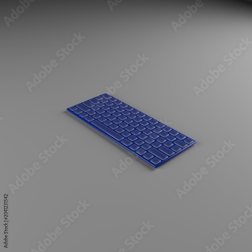 Teclado de ordenador con las teclas traslúcidas