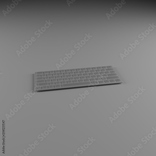 Teclado de ordenador con las teclas traslúcidas