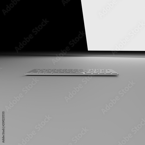 Teclado de ordenador con las teclas traslúcidas