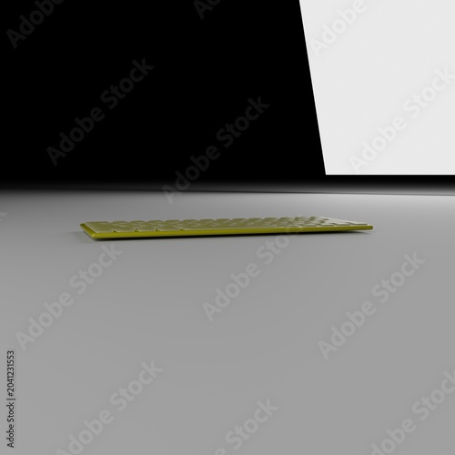 Teclado de ordenador con las teclas traslúcidas