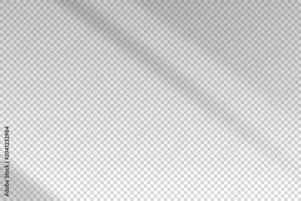 Obraz premium Shadow from window blinds. Windows blind. Reflected shadows on wall. Transparent overlay effect isolated on white background. Sun light beam. Realistic soft shade jalousie. Horizontal shading. Vector
