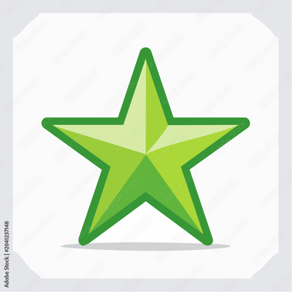Obraz premium Green Star Icon