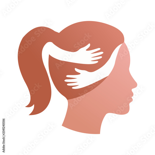 Photography Symbolic representation of self-care and mental health support through embracing