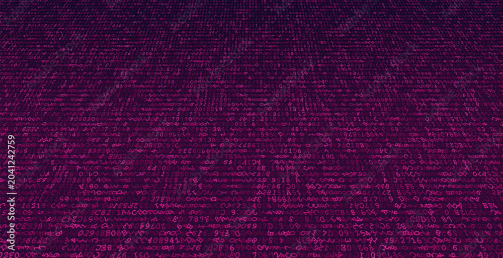 Fototapeta premium Complex Hand-Drawn Binary Grid - Artistic Data Distribution