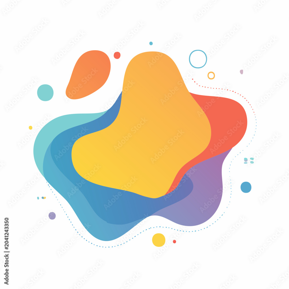 Fototapeta premium Abstract Fluid Shapes with Gradient Colors