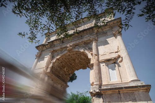 Obraz na plátně Arch of Titus in the Roman Forum, Rome, Italy