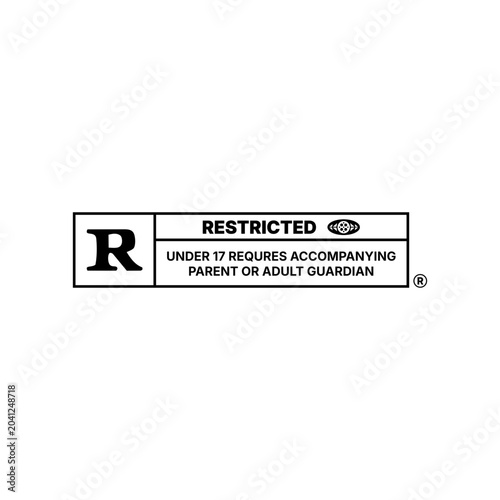 Restricted Movie Rating Parental Guidance Warning Icon