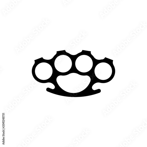 Schilderij op canvas Brass Knuckle Self Defense Weapon Icon