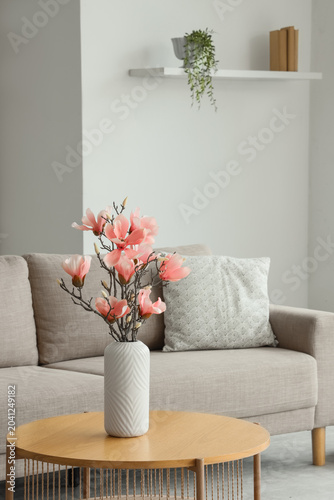 Vase with beautiful magnoli...