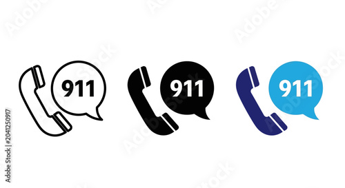 Cuadro en lienzo Clean graphic icons depicting the concept of urgent communication, symbolizing i