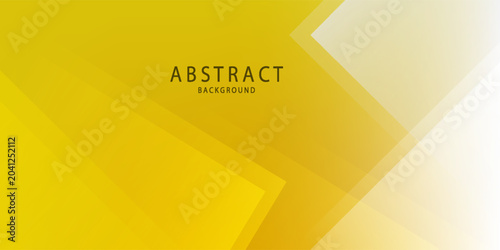 Obraz na plátně Yellow and gray modern futuristic abstract wide banner with geometric shapes