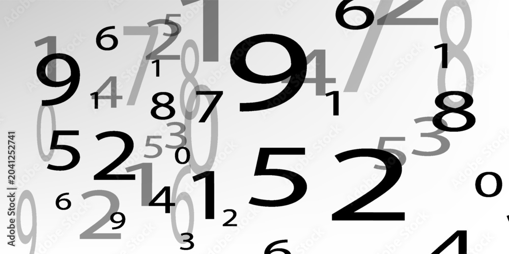 Obraz premium Creative and modern background with numbers trend eps10