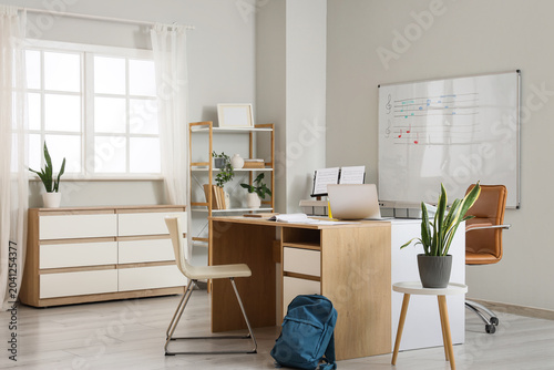 Interior of music class wit...