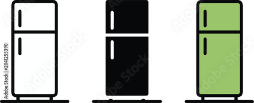 Photos Refrigerator icons for energy status and labels